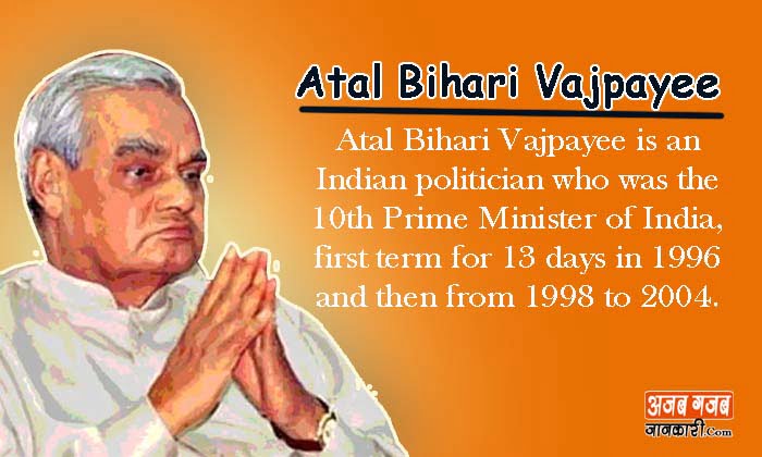 Atal Bihari Vajpayee Biography in hindi