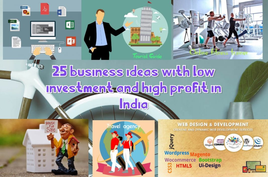 25 business ideas with low investment and high profit in India