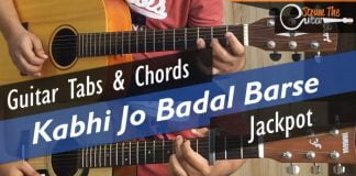 Kabhi jo Badal Barse Guitar Chords