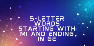 5-Letter Words Starting With MI And Ending In GE