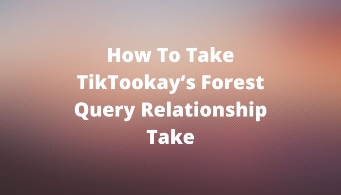 How To Take TikTookay’s Forest Query Relationship Take A Look At